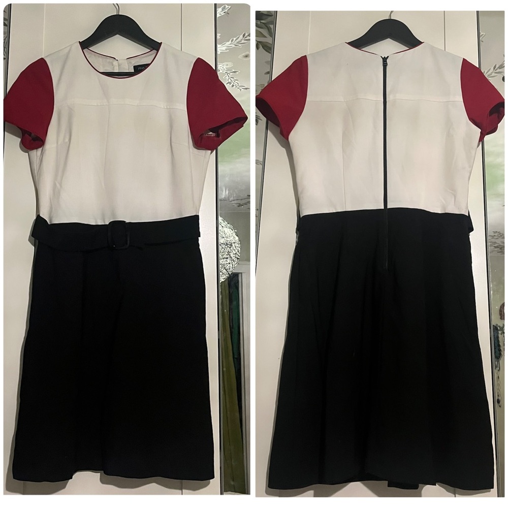 Pink Tartan Colourblock Dress